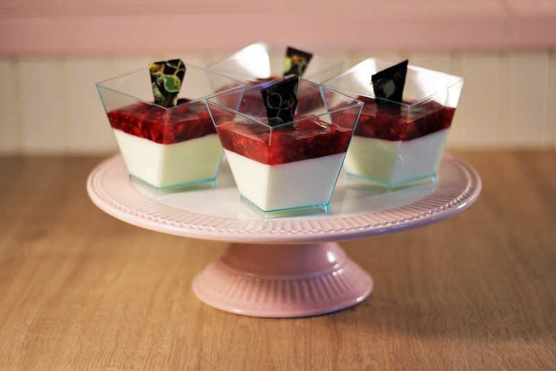 Panna Cotta s malinami