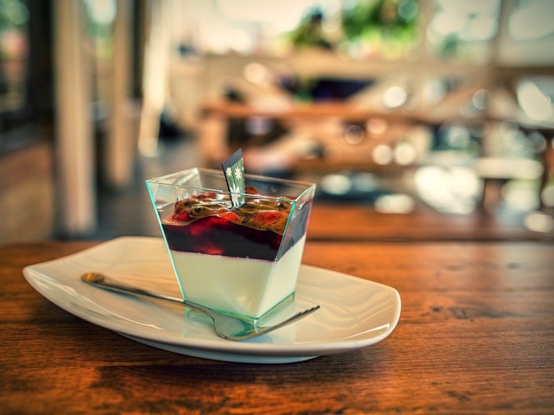 Panna Cotta s lesnm ovocem